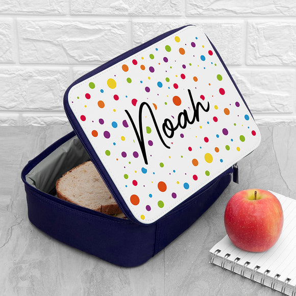 Personalised Kids Insulated Lunch Bag - Navy