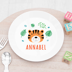 Personalised Kids Jungle Animal Plastic Plate