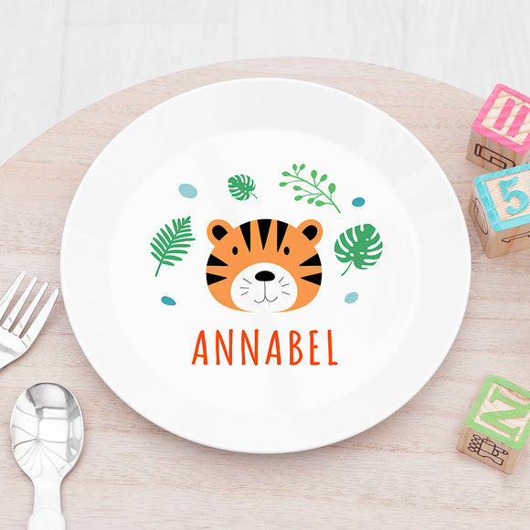 Personalised Kids Jungle Animal Plastic Plate