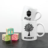 Personalised Mummy & Me Acorn Mugs