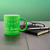 Personalised Best Teacher Green Mug